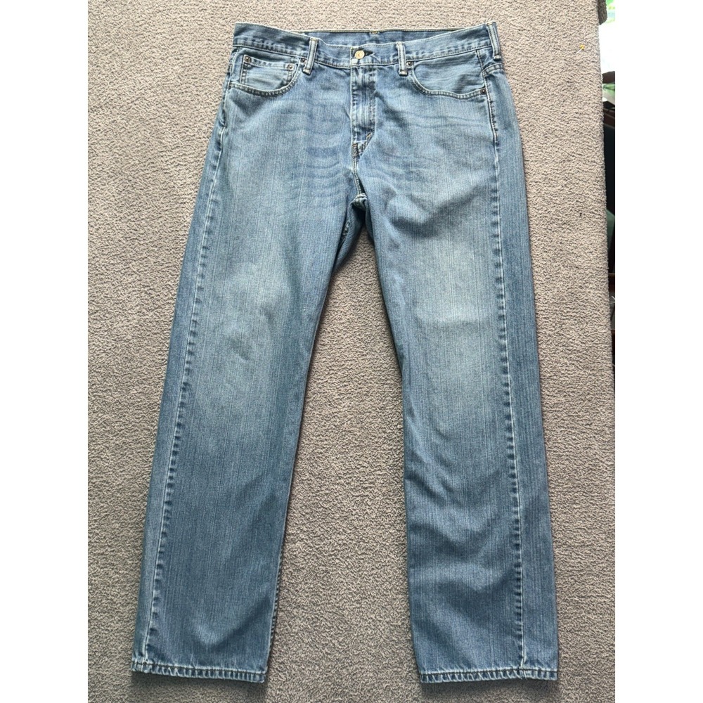 Levis 569 Loose Straight Jeans Mens‎ 36x34 Light Wash Y2K Denim